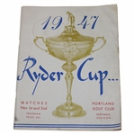 1947 Ryder Cup at Portland Golf Club Official Program - USA 11-1 Win