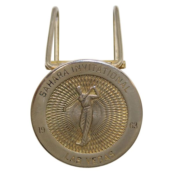 Jacky Cupits 1963 Sahara Invitational Contestant Badge/Clip - Jack Nicklaus Win