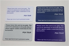 Fifteen (15) Jacky Cupit Champions Tour Credentials - All Access, Member, Caddie, & more