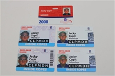 Fifteen (15) Jacky Cupit Champions Tour Credentials - All Access, Member, Caddie, & more