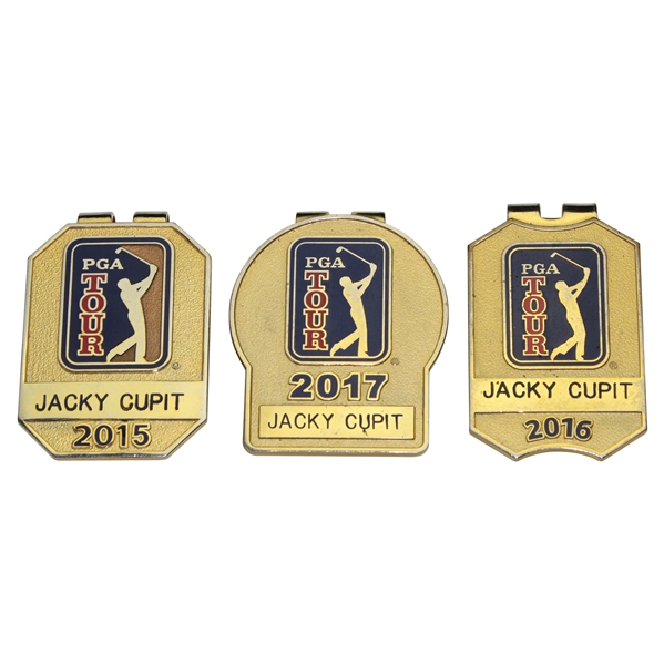 Jacky Cupits 2015, 2016 & 2017 PGA Tour Member Money Clips