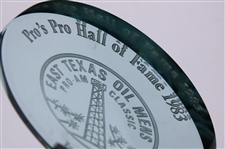 Jacky Cupit's 1983 East Texas Oil Mens Pro Am Classic Pro's Pro Hall Of Fame Glass Trophy