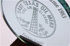 Jacky Cupit's 1983 East Texas Oil Mens Pro Am Classic Pro's Pro Hall Of Fame Glass Trophy