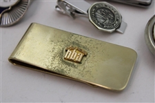 Jacky Cupit's Four (4) Money Clips & (1) Contestant Badge