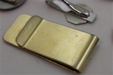 Jacky Cupit's Four (4) Money Clips & (1) Contestant Badge