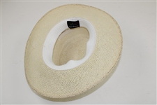 Greg Norman's Personal New Shark Logo Tan Straw Gambler Hat - Unworn