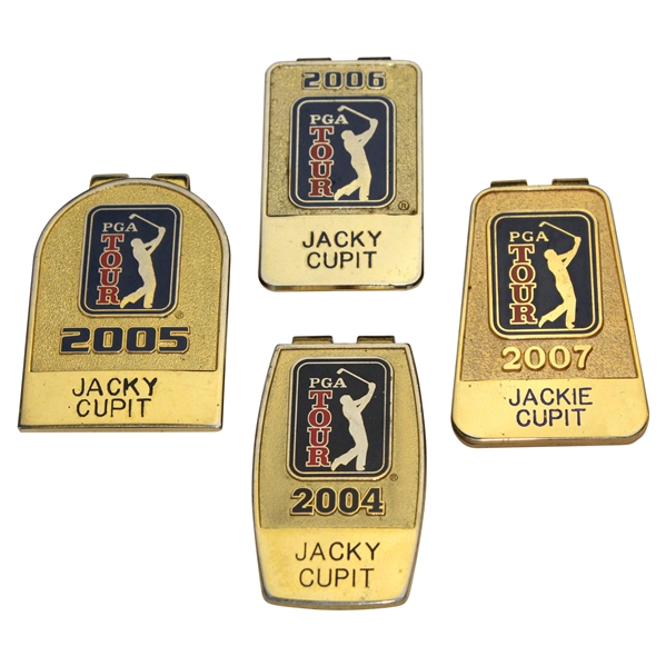Jacky Cupits 2004, 2005, 2006 & 2007 PGA Tour Member Money Clips