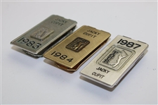 Jacky Cupit's 1983, 1984 & 1987 PGA Tour Member Money Clips