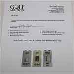 Jacky Cupit's 1983, 1984 & 1987 PGA Tour Member Money Clips