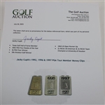 Jacky Cupit's 1992, 1996 & 1997 PGA Tour Member Money Clips