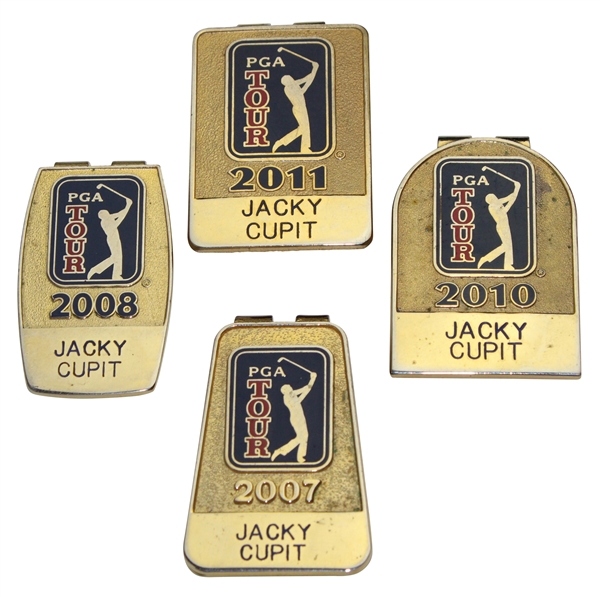 Jacky Cupits 2007, 2008, 2010 & 2011 PGA Tour Member Money Clips