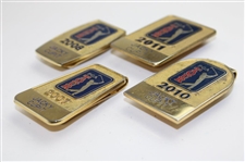Jacky Cupit's 2007, 2008, 2010 & 2011 PGA Tour Member Money Clips