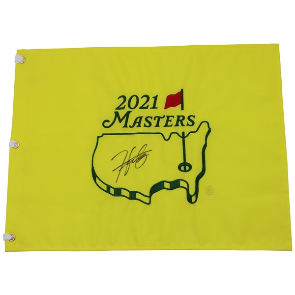 Hideki Matsuyama Signed 2021 Masters Embroidered Flag JSA ALOA