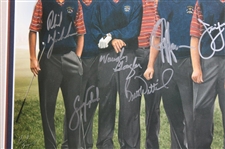 Tiger Woods & Team USA Multi-Signed 2006 Ryder Cup Canvas Print - Framed JSA ALOA