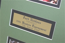 Jack Nicklaus Signed 1986 Masters Eagle Putt on 15th Hole Photo - Framed JSA ALOA