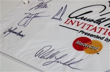 PGA Stars Multi-Signed Arnold Palmer Invitational White Embroidered Flag JSA ALOA