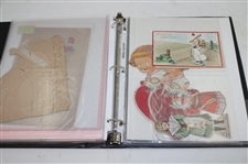 Golf Postcard & Valentine Card Album w/(37) Golf Valentine Cards, (7) Tennis Valentine Cards & (3) Misc. Sport Valentine Cards