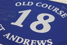 Nick Faldo Signed Old Course Flag w/'To Dave Best Wishes 1990' JSA ALOA