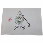 John Daly Signed Signature Logo Flag JSA ALOA