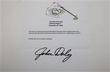 John Daly Signed Signature Logo Flag JSA ALOA