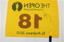 Louis Oosthuizen Signed 2010 Open Championship at St. Andrews Flag JSA ALOA