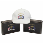 1999 Ryder Cup at Brookline White Embroidered Hat w/Two(2) Dozen Titleist Tour Balata 100 Golf Balls