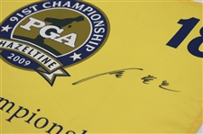 Y. E. Yang Signed 2009 PGA Championship At Hazeltine Flag JSA ALOA