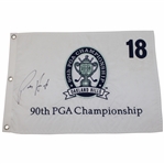 Padraig Harrington Signed 2008 PGA Championship at Oakland Hills Embroidered Flag JSA ALOA