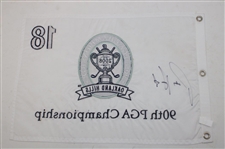 Padraig Harrington Signed 2008 PGA Championship at Oakland Hills Embroidered Flag JSA ALOA