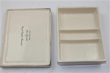1999 Ryder Cup Brookline The Country Club Royal English Porcelain Playing Cards Holder Handcrafted By Artist Bill Waugh
