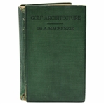 Alister Mackenzie Inscribed 1920 Golf Architecture First Ed Book "With the Authors Compliments"