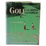 Chick Evans Signed 1954 ‘Golf For Boys And Girls’ Book JSA ALOA