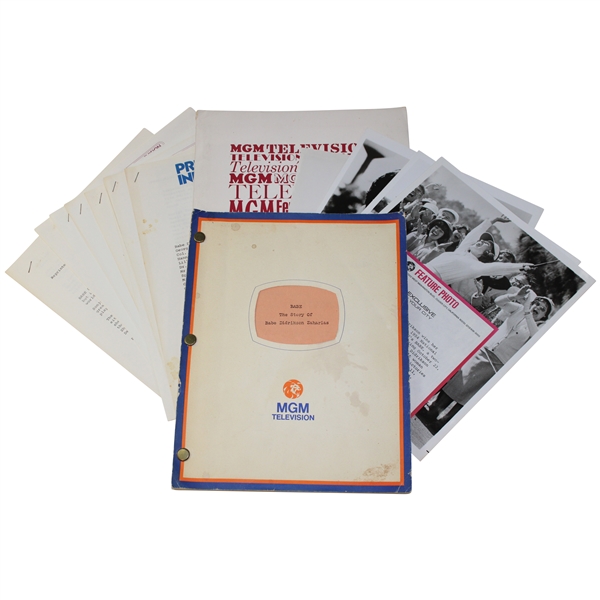 Original 1974 MGM Television Script For “Babe” The Story of Babe Didrikson Zaharias w/Press Packet