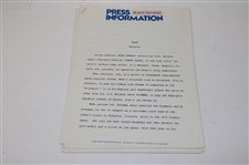 Original 1974 MGM Television Script For “Babe” The Story of Babe Didrikson Zaharias w/Press Packet