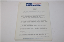 Original 1974 MGM Television Script For “Babe” The Story of Babe Didrikson Zaharias w/Press Packet