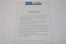 Original 1974 MGM Television Script For “Babe” The Story of Babe Didrikson Zaharias w/Press Packet