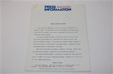 Original 1974 MGM Television Script For “Babe” The Story of Babe Didrikson Zaharias w/Press Packet