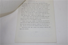 Original 1974 MGM Television Script For “Babe” The Story of Babe Didrikson Zaharias w/Press Packet