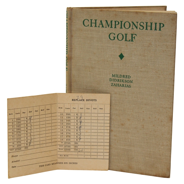 Babe Zaharias Signed 1948 Championship Golf Book w/Referenced Used 64 Scorecard JSA ALOA