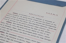 1956 “Be Set Aside in Tribute to the Memory of this Gallant Texas Lady” Babe Didrickson Zaharias Original Texas State Resolution