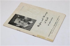 1935 'Rights & Wrongs of Golf' Booklet by Bobby Jones