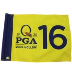 2025 PGA Championship at Quail Hollow Tournament Flown Hole 16 Flag - Scheffler Winner