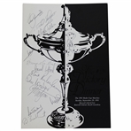 Hale Irwins 1991 Ryder Cup at Kiawah Team Europe Signed Official Victory Dinner Menu JSA ALOA