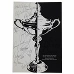 Hale Irwins 1991 Ryder Cup at Kiawah Team USA Signed Official Victory Dinner Menu JSA ALOA