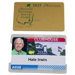 Hale Irwin's 2025 Masters Tournament Honoree Invitee Pin, Credit Card & Clubhouse Badge