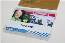 Hale Irwin's 2025 Masters Tournament Honoree Invitee Pin, Credit Card & Clubhouse Badge