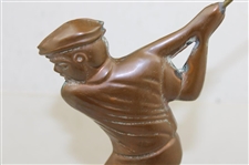 Unique Golfer Themed Copper Weather Vane on Stand
