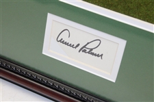 Arnold Palmer Signed Cut With Photo Of 2004 Last Hole 18th Tee Shot JSA ALOA