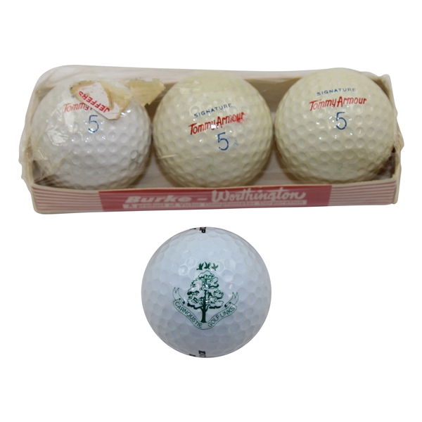 Carnoustie Logo Golf Ball w/Sleeve Three (3) Tommy Armour Signature Golf Balls