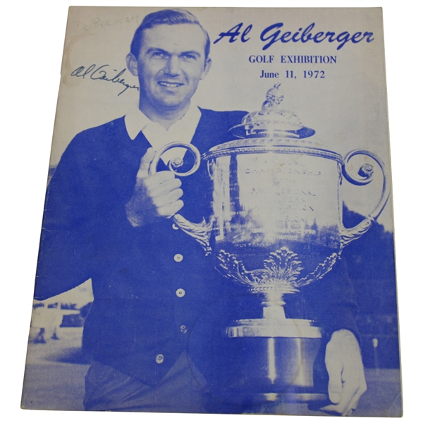 Al Geiberger Signed 1972 Golf Exhibition Program JSA ALOA
